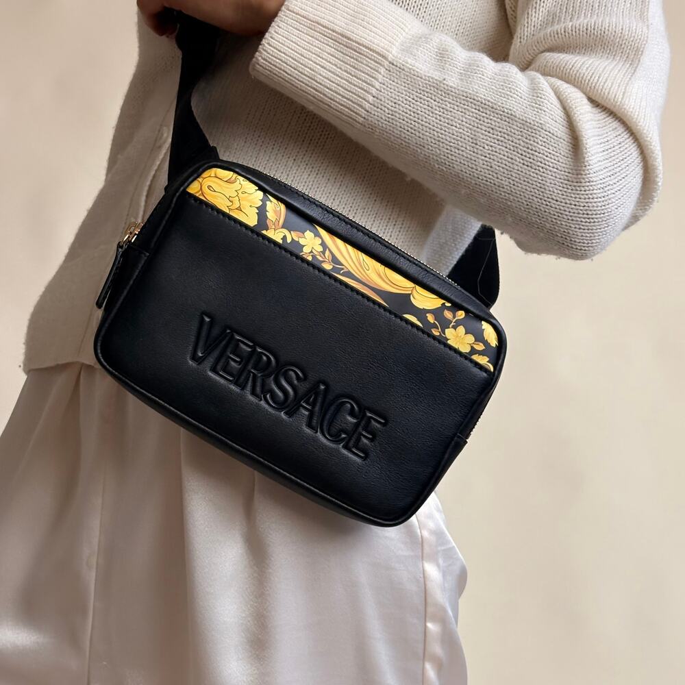 Versace Baroque Logo Belt Bag Unisex, New w/ Dustbag